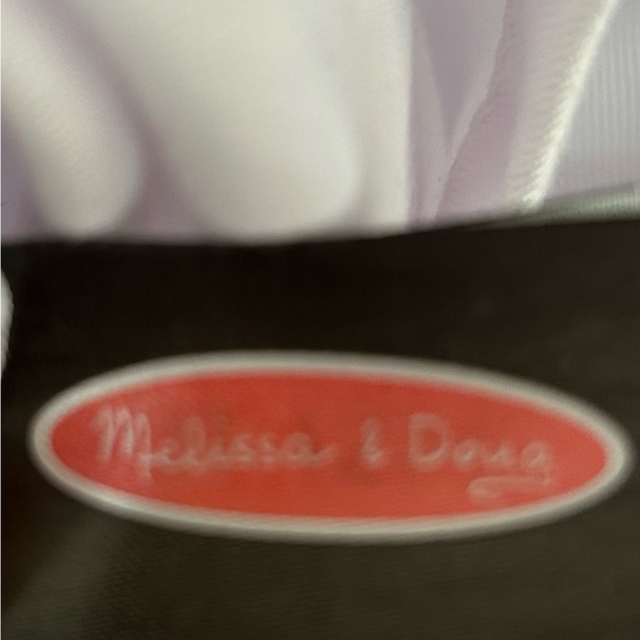 Melissa and Doug Kids White Chef Jacket with Red Gingham Trim - Picture 7 of 8